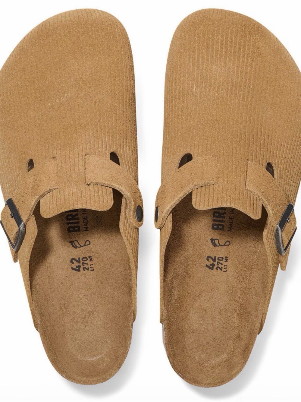 NWTBirkenstock Boston Clog - corduroy cork brown. Size 37